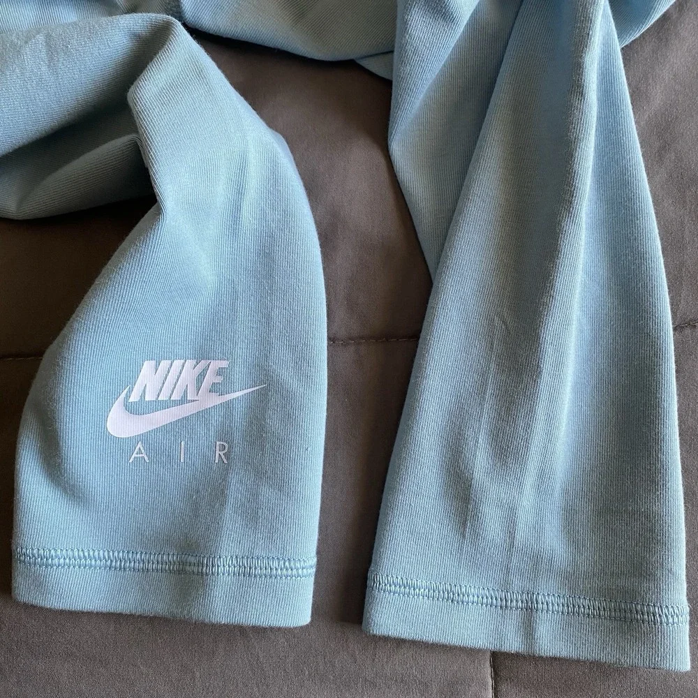 NWT Girls Large Nike Air Blue Teal Leggings Skinny Tight Athletic Orange Sporty - Picture 6 of 9